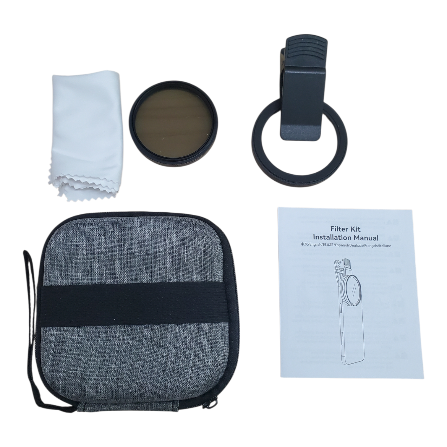 Gambar produk APEXEL Lensa Filter Kamera Smartphone Multi Coating CPL 52mm with Clip - APL-52CPL