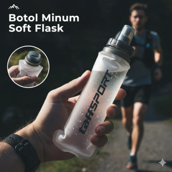 TaffSPORT Botol Minum Soft Flask Foldable Sport Water TPU 350ml - TF-60