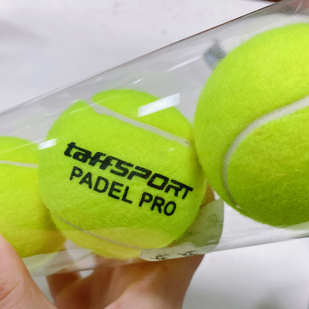 Gambar produk TaffSPORT PRO Bola Padel Ball Natural Rubber Core Felt Wool 3 PCS - X30