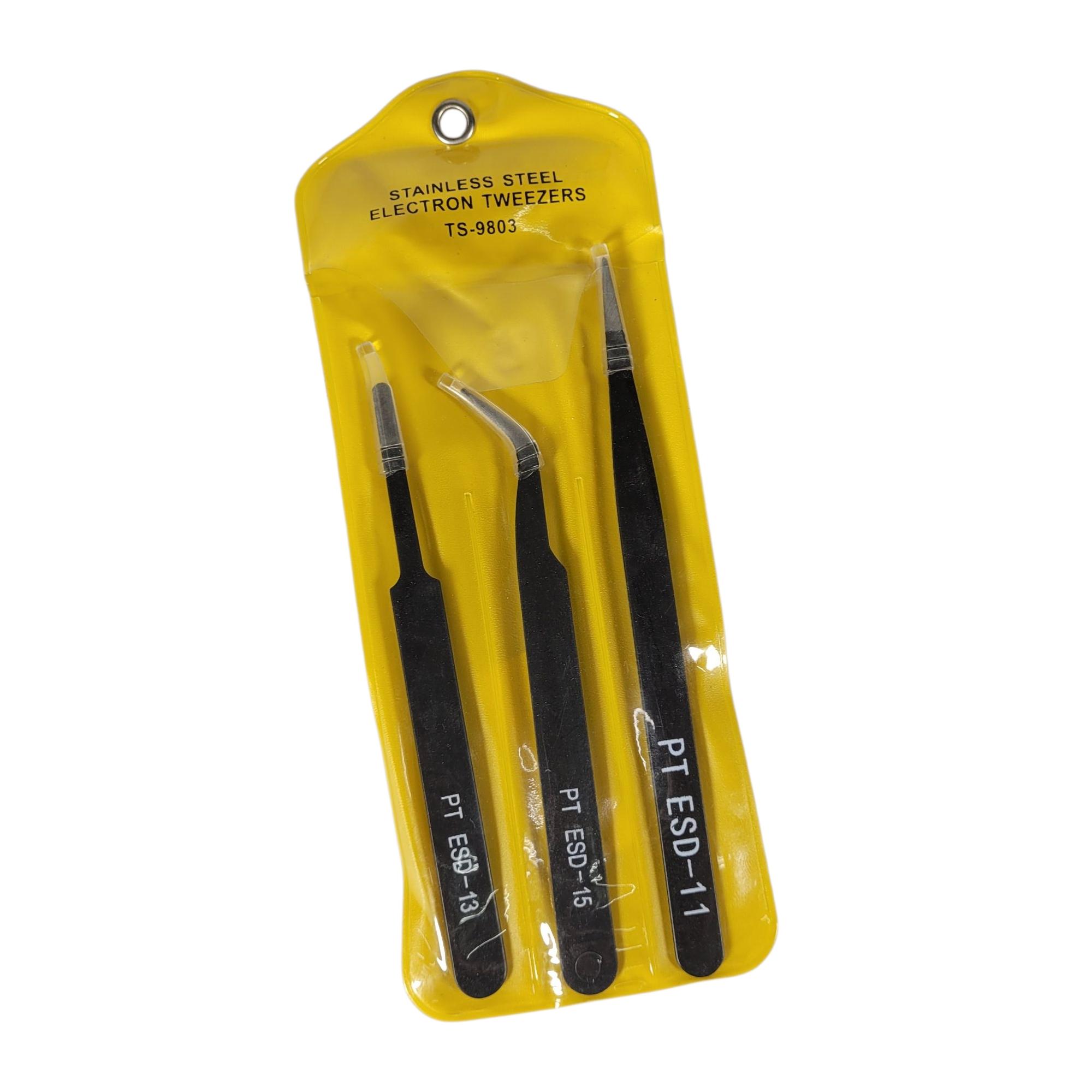 Pinset Serbaguna Anti Static Multifunction Electronic Tweezers 3 PCS - TS-9803 Gambar produk Pinset Serbaguna Anti Static Multifunction Electronic Tweezers 3 PCS - TS-9803