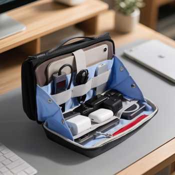 NOWTHAT Tas Travel Organizer Gadget 4 Fold Water Repellent Storage Bag - SL-50