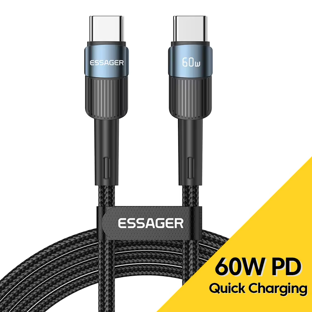 Gambar produk ESSAGER Kabel Data Star USB Type C to C Multifungsi Fast Charging 60W 1M - EXCTT2