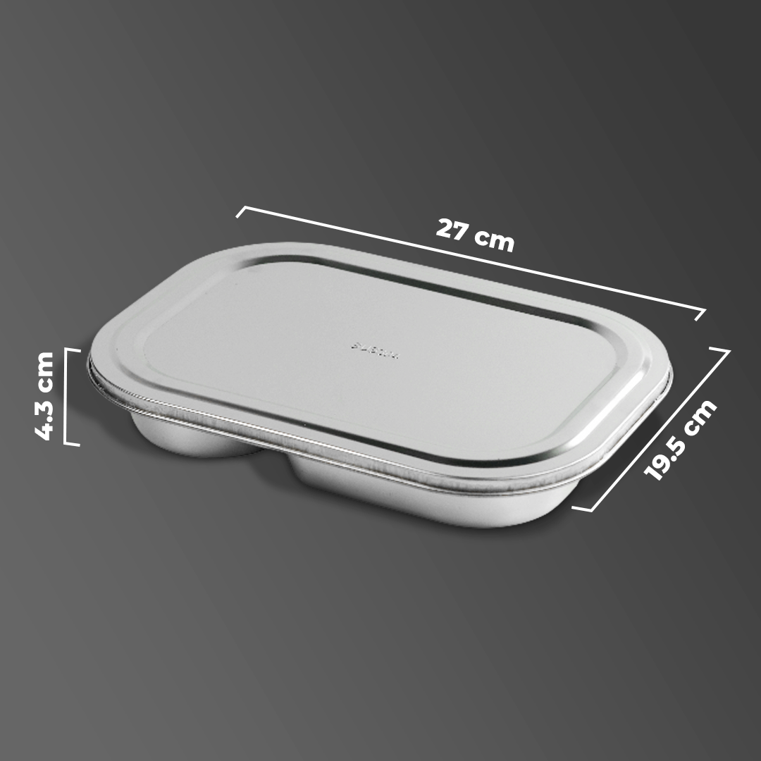 WIMPY Piring Makan Stainless Steel 304 Tray Fast Food 4 Grid - W-005 Gambar produk WIMPY Piring Makan Stainless Steel 304 Tray Fast Food 4 Grid - W-005