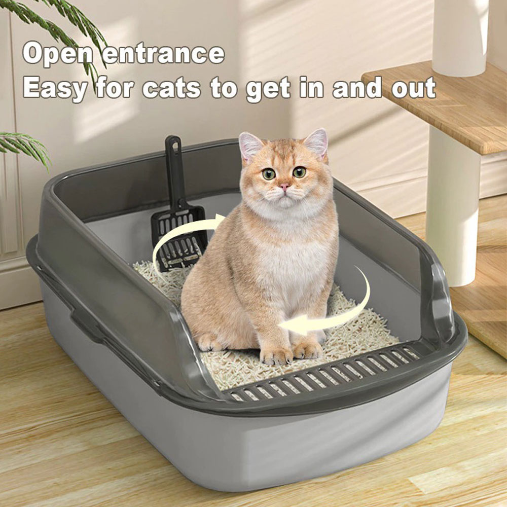 OPTICO Bak Pasir Kucing Detachable Cat Litter Box High Side - OP-13 Gambar produk OPTICO Bak Pasir Kucing Detachable Cat Litter Box High Side - OP-13