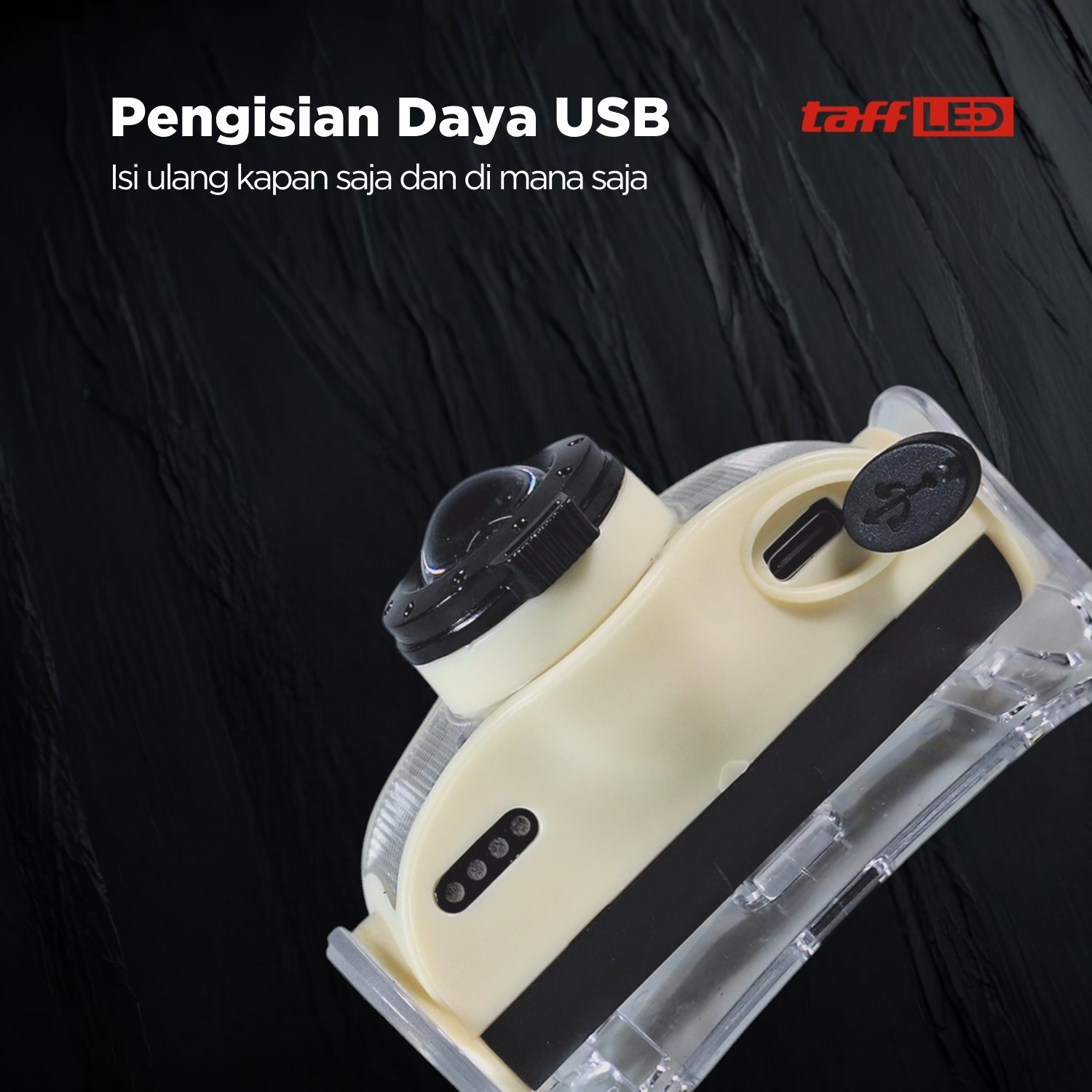 TaffLED Headlamp Flashlight Senter LED Kepala Rechargeable Sensor - HE52 Gambar produk TaffLED Headlamp Flashlight Senter LED Kepala Rechargeable Sensor - HE52