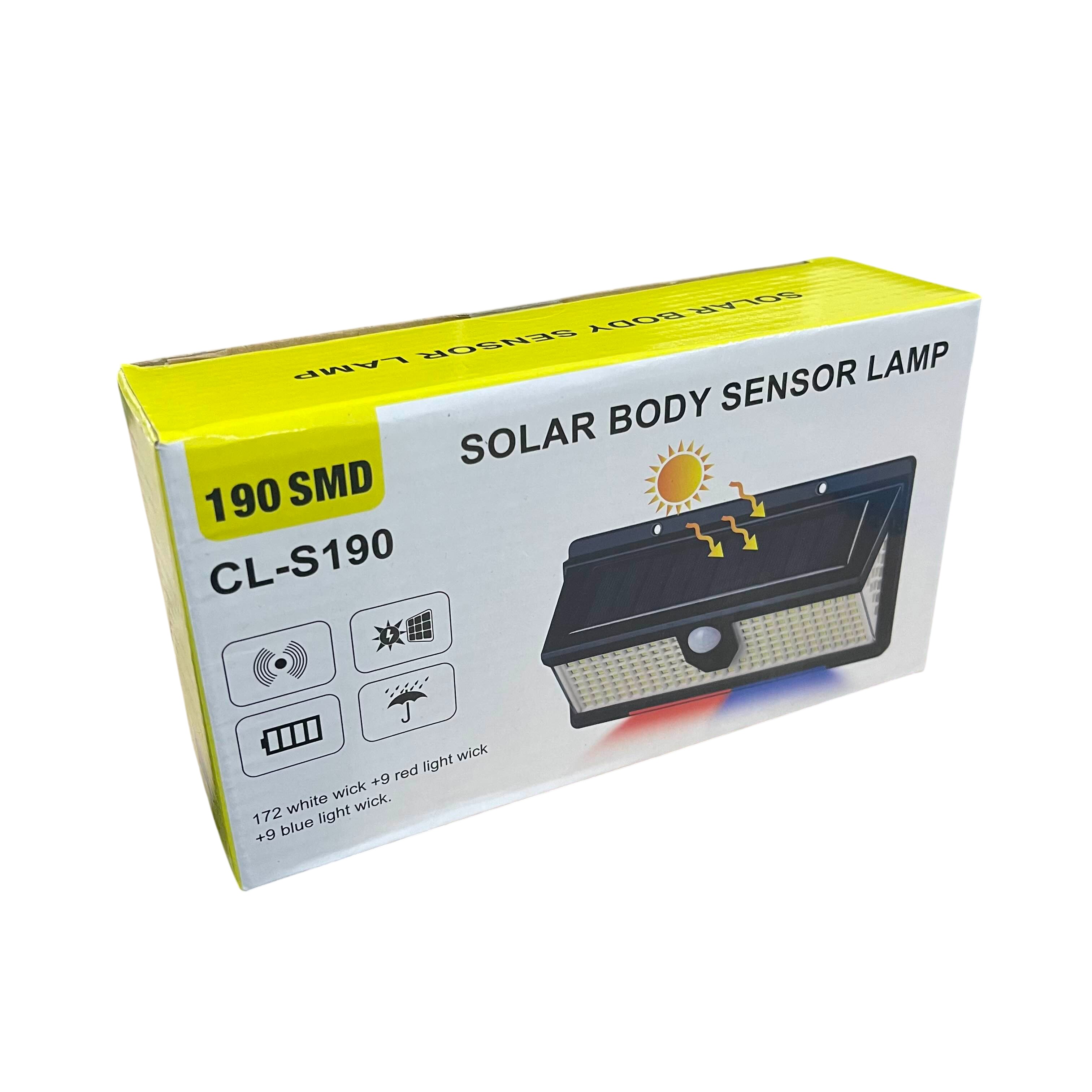 AMARYLLIS Lampu Dinding Solar Sensor Outdoor Waterproof 190 LED - CL-S190 Gambar produk AMARYLLIS Lampu Dinding Solar Sensor Outdoor Waterproof 190 LED - CL-S190