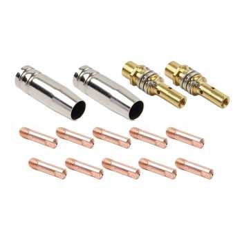 Gambar produk JINGU Nozzle Obor Las Welding Torch Tip Holder 15AK MIG 1.0mm 16 PCS