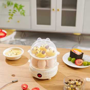 OVOLUX Alat Rebus Telur 7 Butir Electric Egg Steamer Double Layer 200W - YS-206