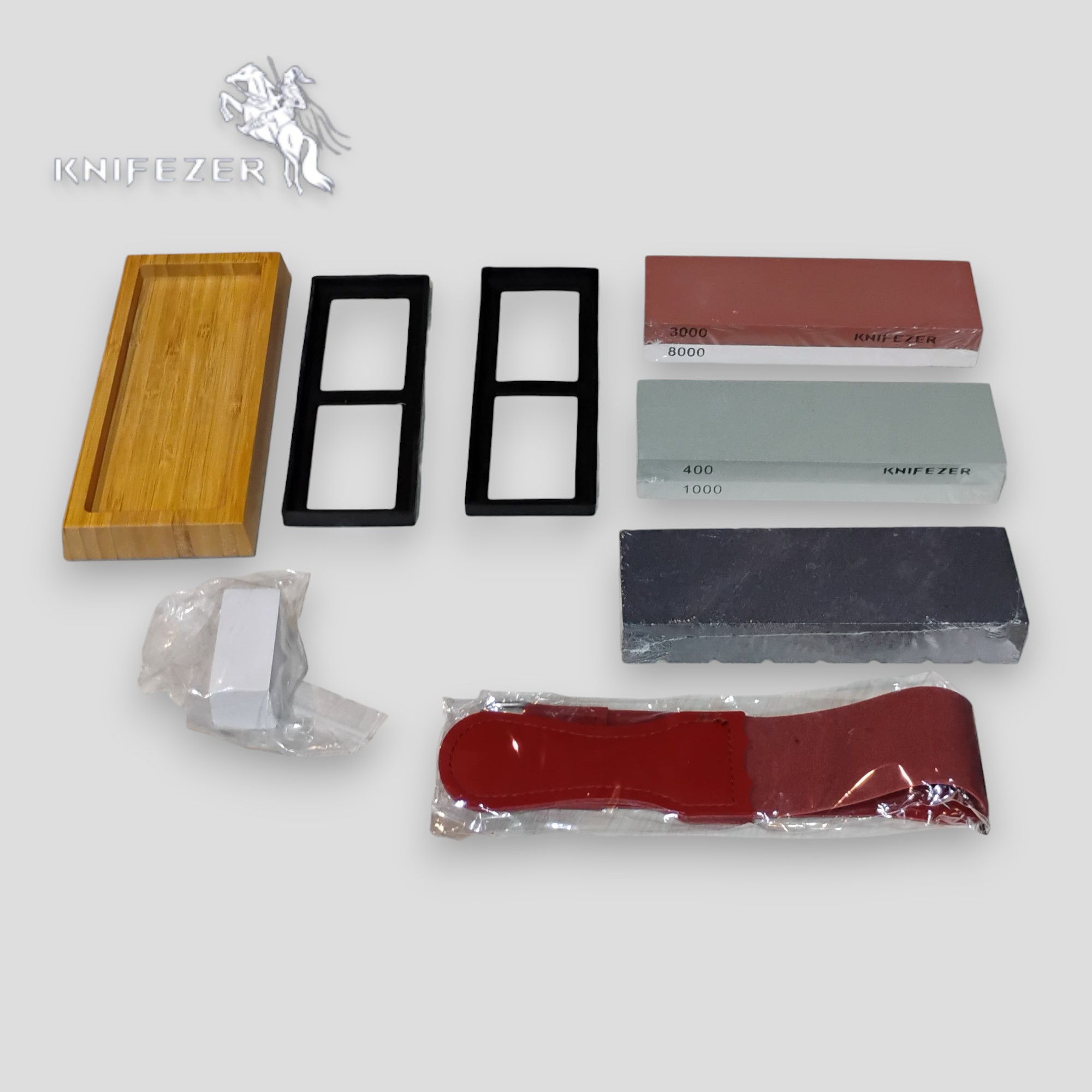 KNIFEZER Batu Pengasah Pisau Knife Sharpener 400/1000 3000/8000 2PCS - CF413 Gambar produk KNIFEZER Batu Pengasah Pisau Knife Sharpener 400/1000 3000/8000 2PCS - CF413