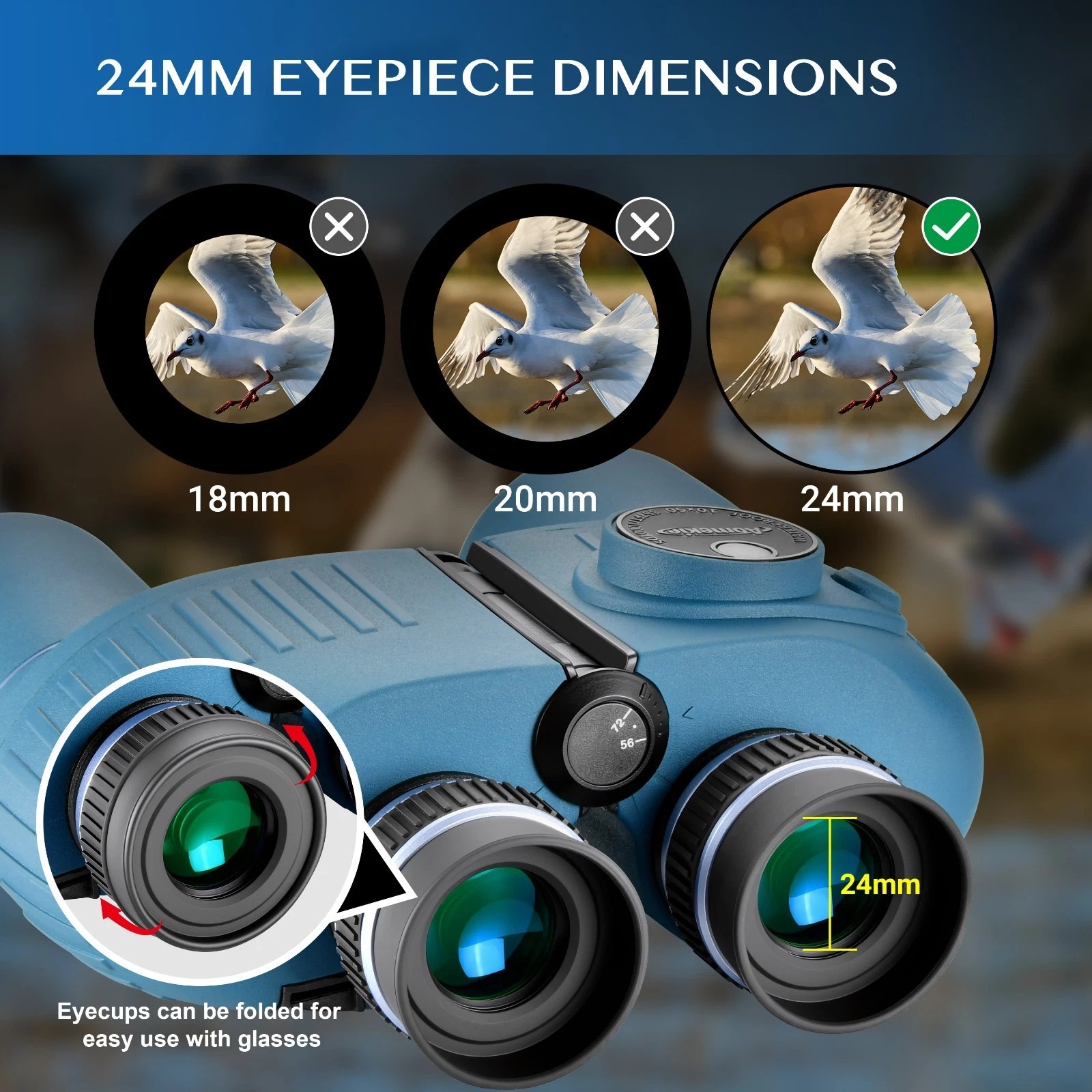 Eyebre Teropong Binocular Outdoor Waterproof Floating Compass 7x50 - B696 Gambar produk Eyebre Teropong Binocular Outdoor Waterproof Floating Compass 7x50 - B696