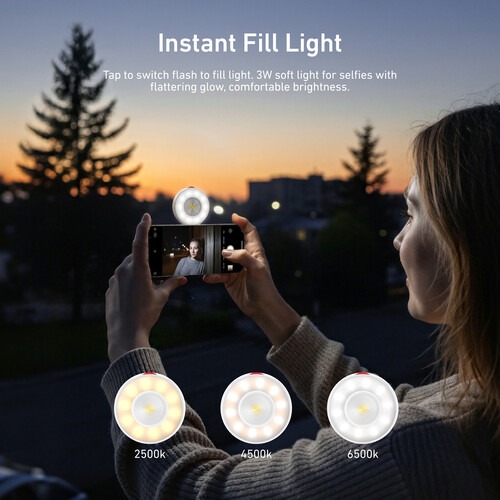 Telesin Lampu Fill Light Magnetic Flashlight 3 Color Smartphone 500mAh - P5-BGD-17 Gambar produk Telesin Lampu Fill Light Magnetic Flashlight 3 Color Smartphone 500mAh - P5-BGD-17