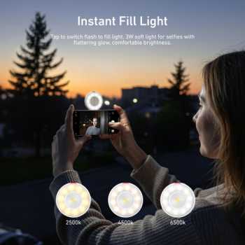 Gambar produk Telesin Lampu Fill Light Magnetic Flashlight 3 Color Smartphone 500mAh - P5-BGD-17