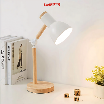 Gambar produk TaffLED Lampu Meja Belajar LED Model Nordic Wooden Art 12W 3in1 Color - PK407