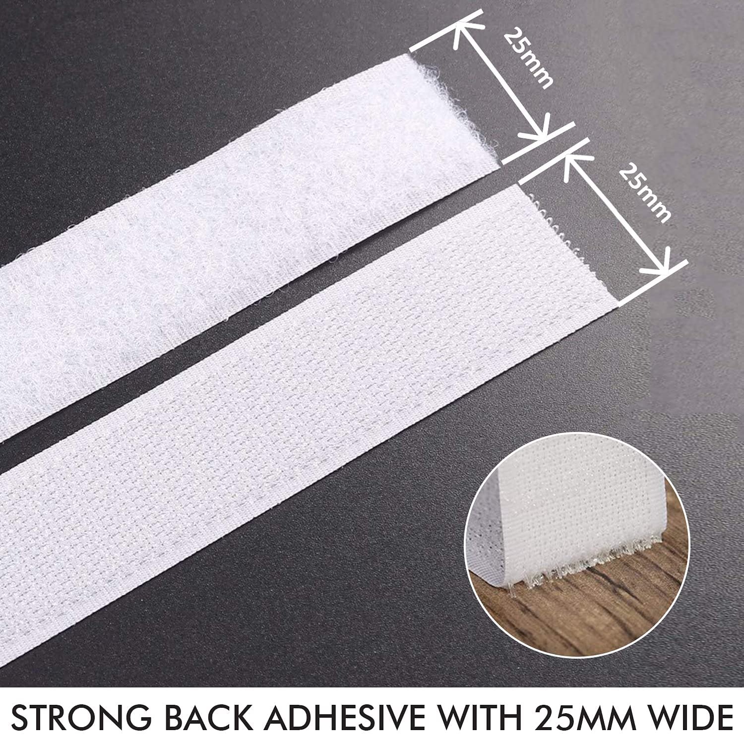 SBTeng Velcro Hook and Loop Self Adhesive Nylon Tape 3M 25mm - RI210 Gambar produk SBTeng Velcro Hook and Loop Self Adhesive Nylon Tape 3M 25mm - RI210
