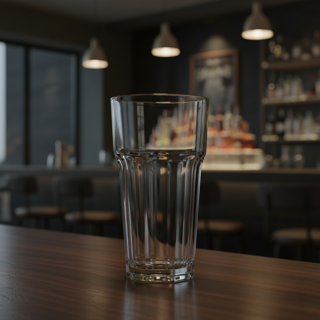 Gambar produk Senno Gelas Kaca Transparan Tahan Panas Kopi Teh Octagonal Drink Glass 375ml - SN501