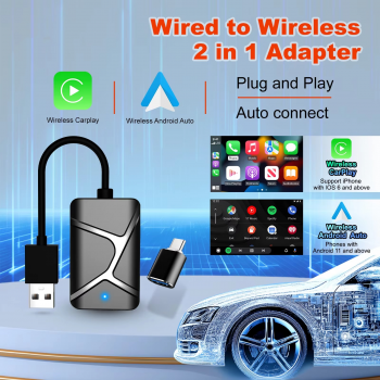 XUDA USB Dongle Wireless CarPlay Android 2in1 WiFi Dual Band - X6
