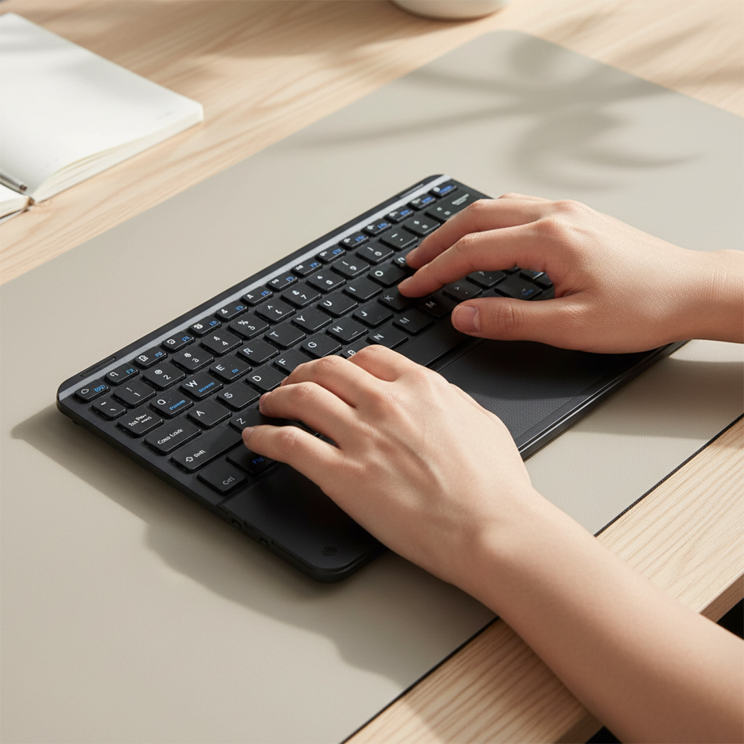 Windyoung Keyboard Wireless Mini Bluetooth Android iOS Rechargeable - WD21 Gambar produk Windyoung Keyboard Wireless Mini Bluetooth Android iOS Rechargeable - WD21