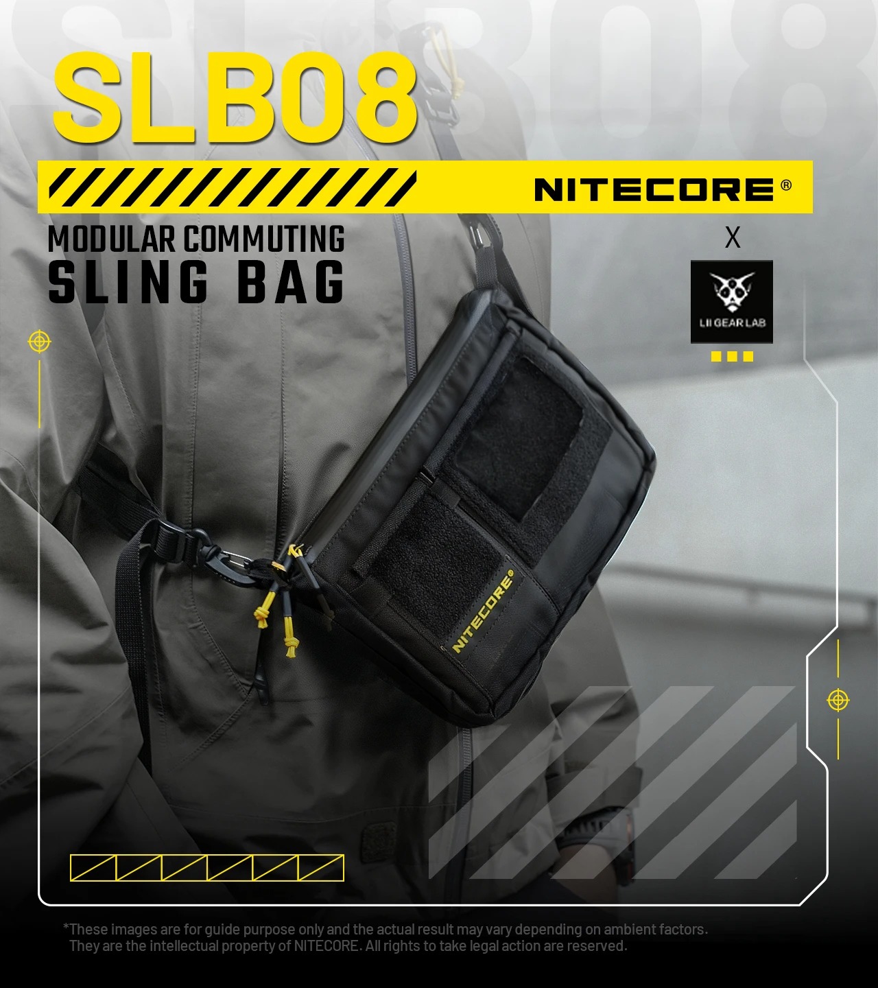 Gambar produk Nitecore Tas Sling Bag Modular Multifungsi Lightweight 500D Nylon - SLB08