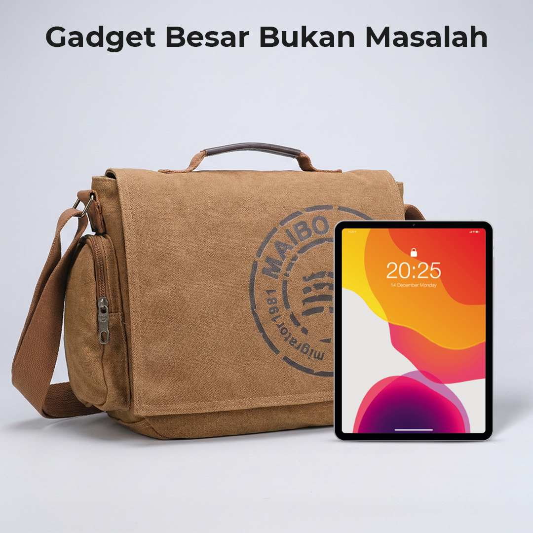 Maibo Manjianghong Tas Selempang Pria Messenger Bag Canvas Printing - 1124 Gambar produk Maibo Manjianghong Tas Selempang Pria Messenger Bag Canvas Printing - 1124