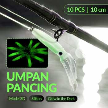 Gambar produk SEASKY Umpan Pancing Luminous Squid Soft Bait Lure Silicone 10 PCS