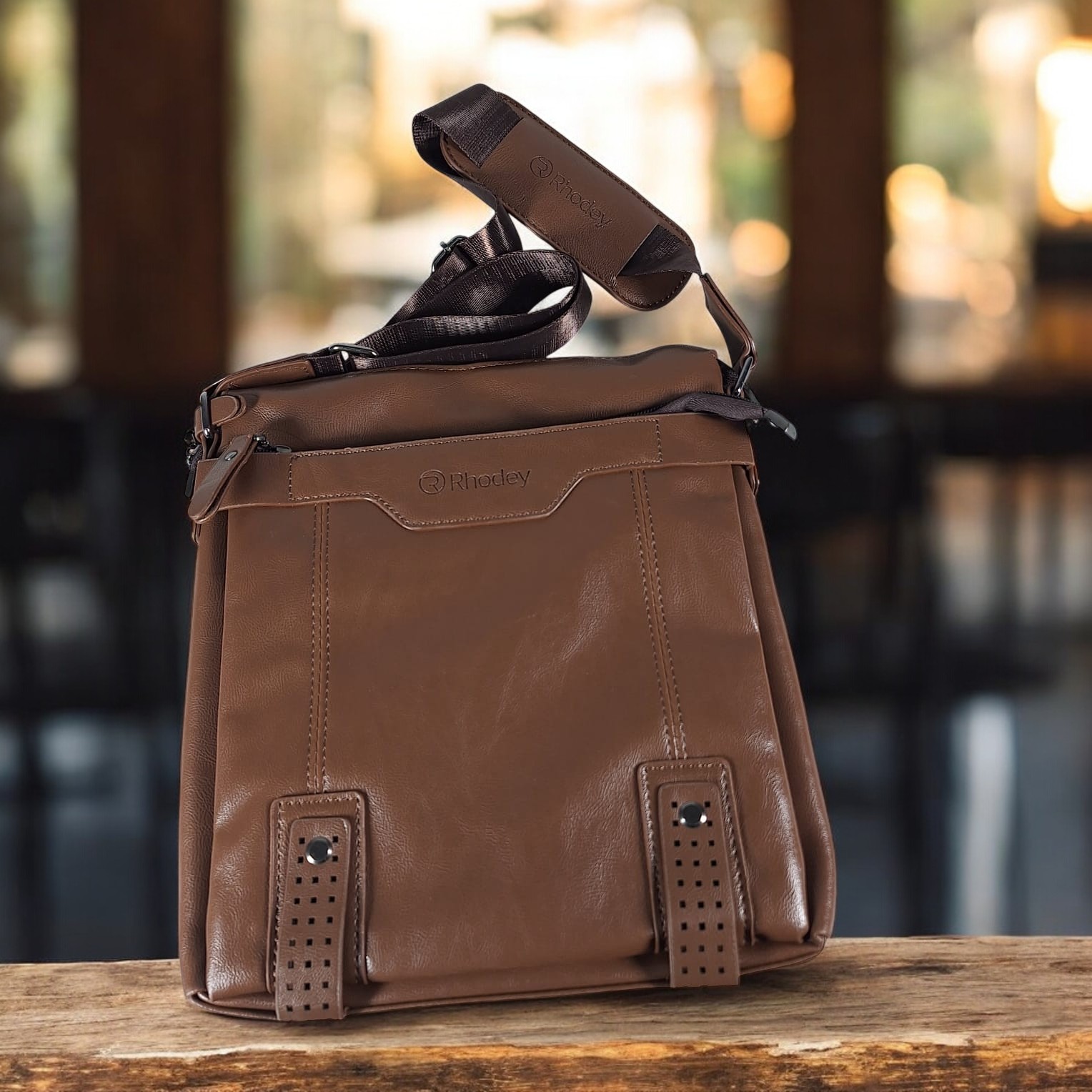 Rhodey Tas Selempang Pria Messenger Business Briefcase Bag PU Leather - 15037 Gambar produk Rhodey Tas Selempang Pria Messenger Business Briefcase Bag PU Leather - 15037