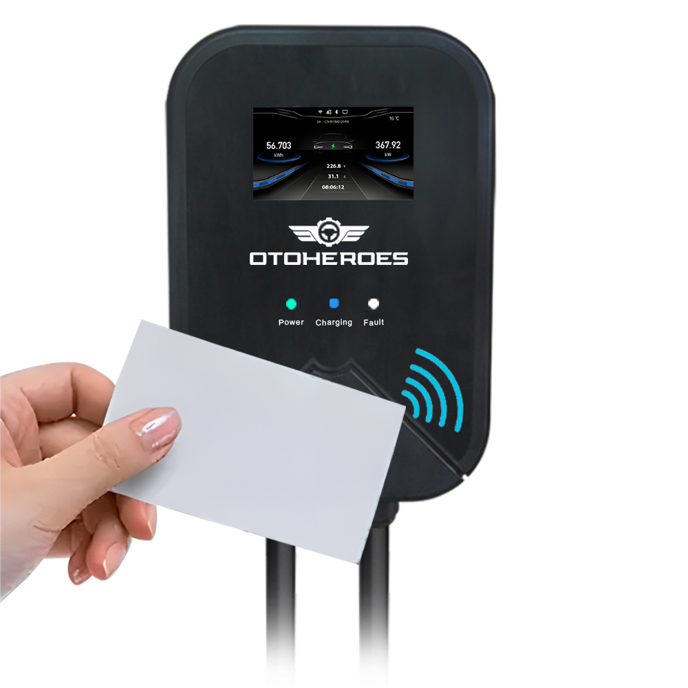 OTOHEROES Charger Mobil Listrik EV Swipe Card Type2 Female AC Charging 32A 7kW 1 Phase - PG01 Gambar produk OTOHEROES Charger Mobil Listrik EV Swipe Card Type2 Female AC Charging 32A 7kW 1 Phase - PG01