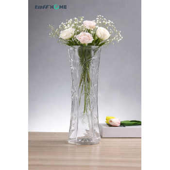 TaffHOME Vas Bunga Dekorasi Interior Ruang Tamu Motif Bambu - AR-3A