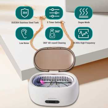 Taffware Pembersih Kacamata Perhiasan Ultrasonic Cleaner 45kHz 600ml - SJ-W3