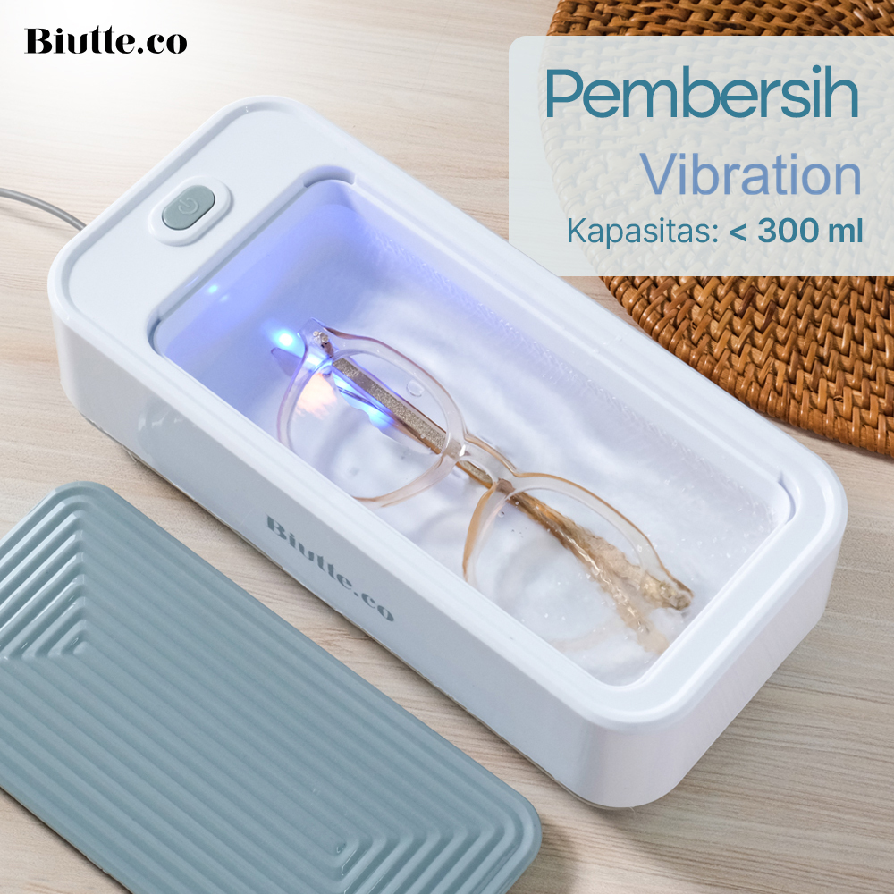 Biutte.co Pembersih Kacamata Perhiasan Vibration Cleaning Blue Light - KL8 Gambar produk Biutte.co Pembersih Kacamata Perhiasan Vibration Cleaning Blue Light - KL8