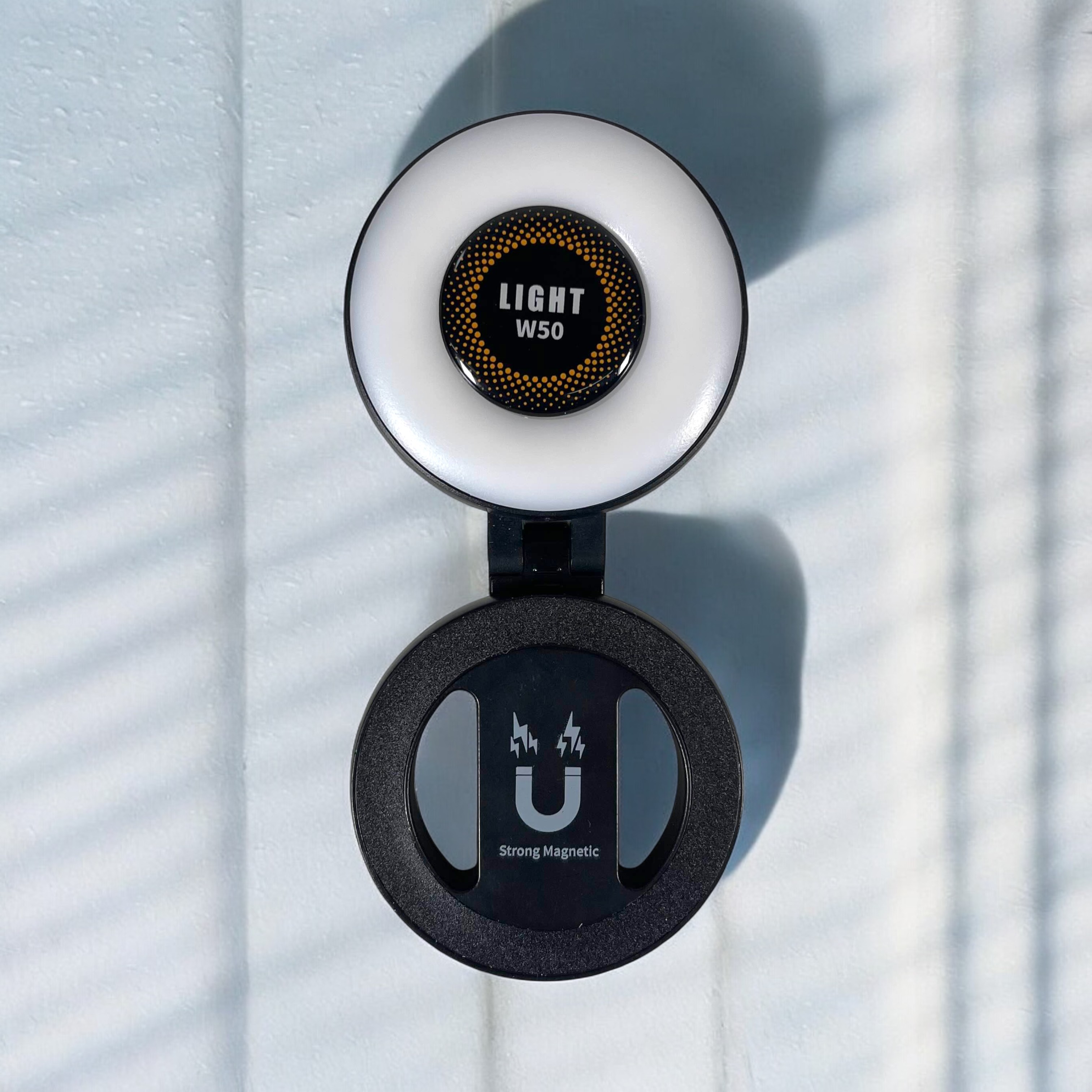 CRYLUX Ring Light LED Magnetic 3in1 Color Flip Design 400mAh 2W - W50 Gambar produk CRYLUX Ring Light LED Magnetic 3in1 Color Flip Design 400mAh 2W - W50