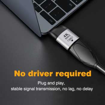 Gambar produk DZST OTG Adapter HDTV Female to Type C Male 4K 60Hz - D088