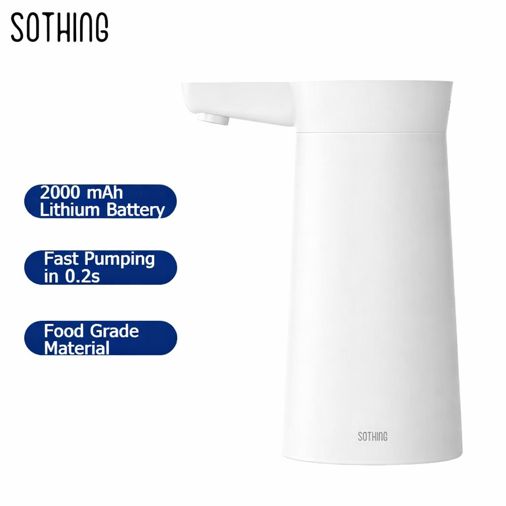 Sothing Dispenser Pompa Galon Air Automatic Pump Rechargeable 2000mAh - DSHJ-S-2004 Gambar produk Sothing Dispenser Pompa Galon Air Automatic Pump Rechargeable 2000mAh - DSHJ-S-2004