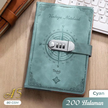Toddi Buku Diary Notebook Catatan Jurnal 200 Halaman A5 with Lock - TD22
