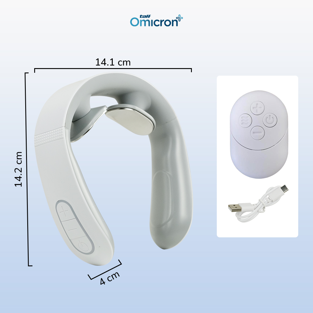 TaffOmicron Alat Pijat Leher Elektrik Terapi Bahu TENS Neck Massager - F6 Gambar produk TaffOmicron Alat Pijat Leher Elektrik Terapi Bahu TENS Neck Massager - F6