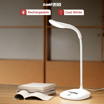 Gambar produk TaffLED Lampu Meja Belajar Desk Lamp Rechargeable 14 LED White Light - T301