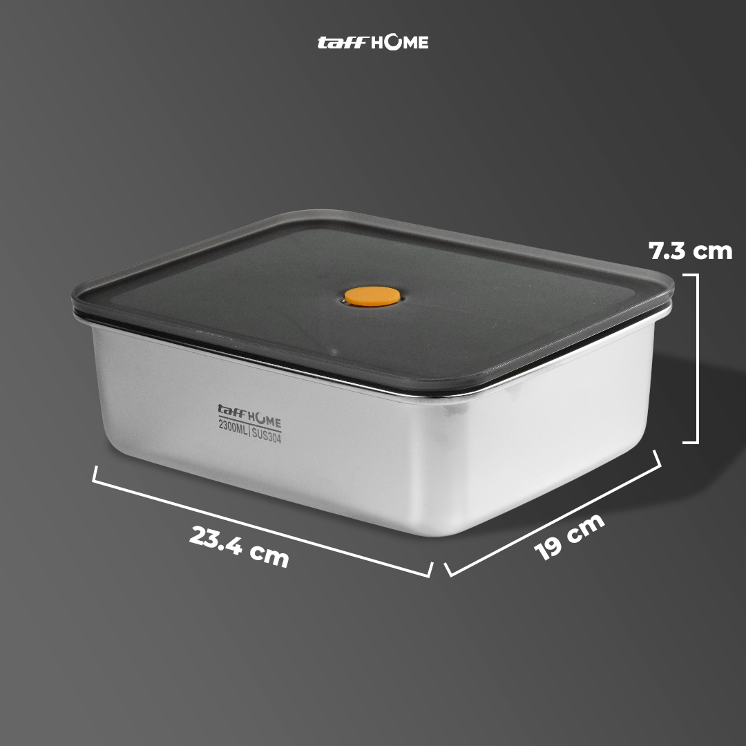 TaffHOME Kotak Makan Lunch Box Multifunction Stainless Steel 304 2300ml - AC-21 Gambar produk TaffHOME Kotak Makan Lunch Box Multifunction Stainless Steel 304 2300ml - AC-21