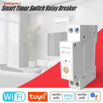 Taffware Smart Timer Switch Relay Breaker WiFi Tuya 300V 63A - STM-T
