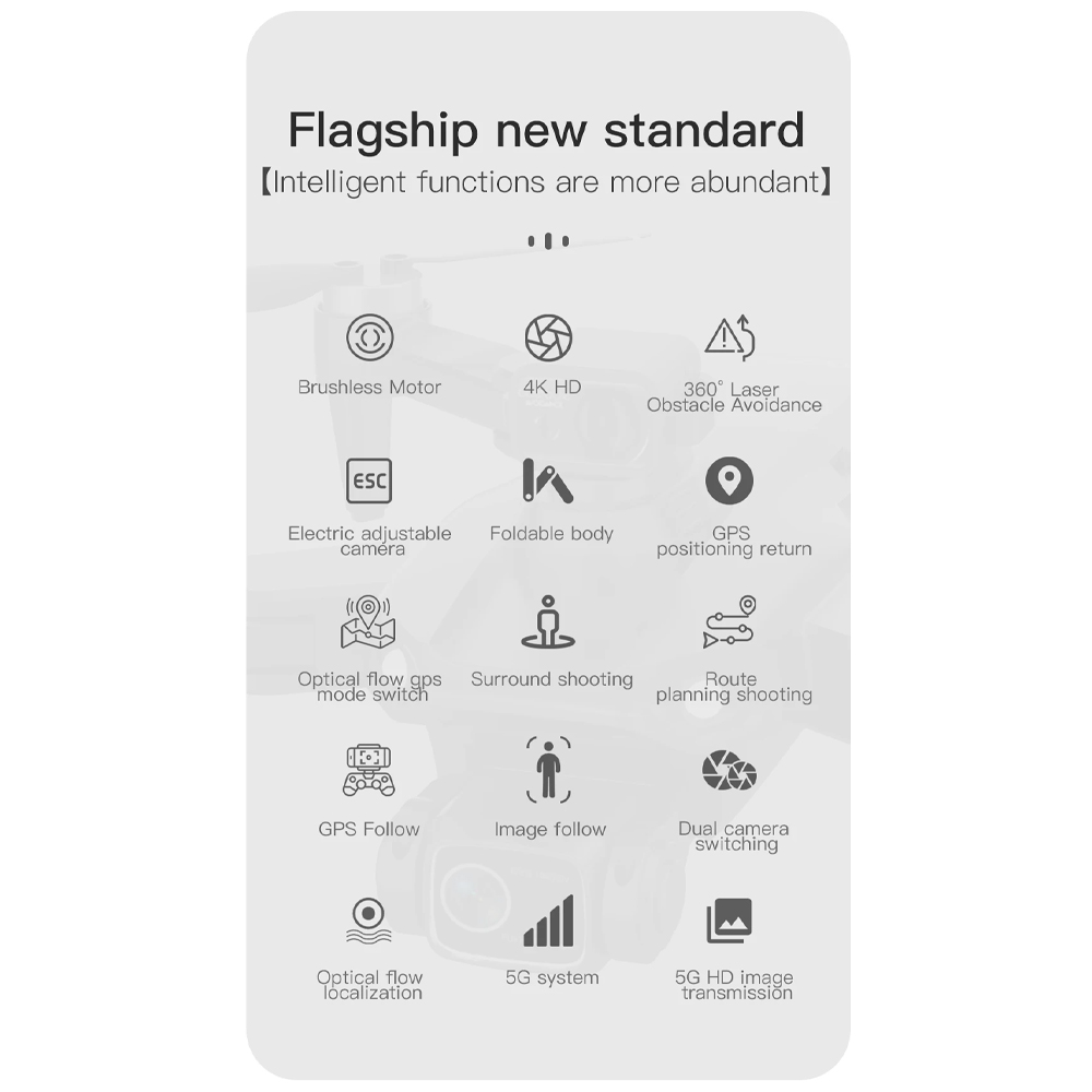 ZAYA Drone 4K HD ESC GPS 5G Transmission Obstacle Avoidance 2200mAh - L900 PRO Gambar produk ZAYA Drone 4K HD ESC GPS 5G Transmission Obstacle Avoidance 2200mAh - L900 PRO