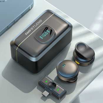 TaffSTUDIO Mikrofon Wireless Lavalier Microphone Vlogger Magnetic Clip - Q8