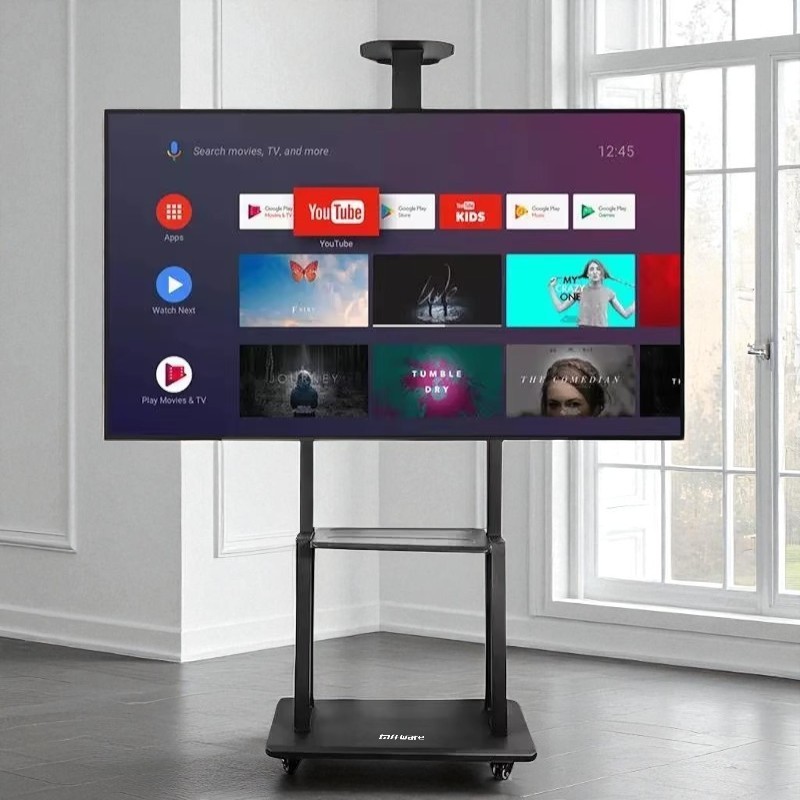 Taffware Bracket TV Floor Stand Wheel VESA 600x400 for 40-75 Inch TV - KM-1700S Gambar produk Taffware Bracket TV Floor Stand Wheel VESA 600x400 for 40-75 Inch TV - KM-1700S