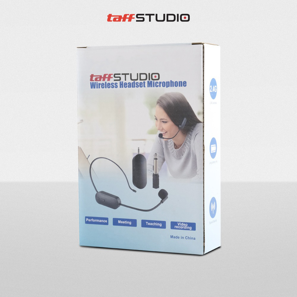 TaffSTUDIO Wireless Microphone 2.4G Headset 2 PCS with Receiver - SI02 Gambar produk TaffSTUDIO Wireless Microphone 2.4G Headset 2 PCS with Receiver - SI02