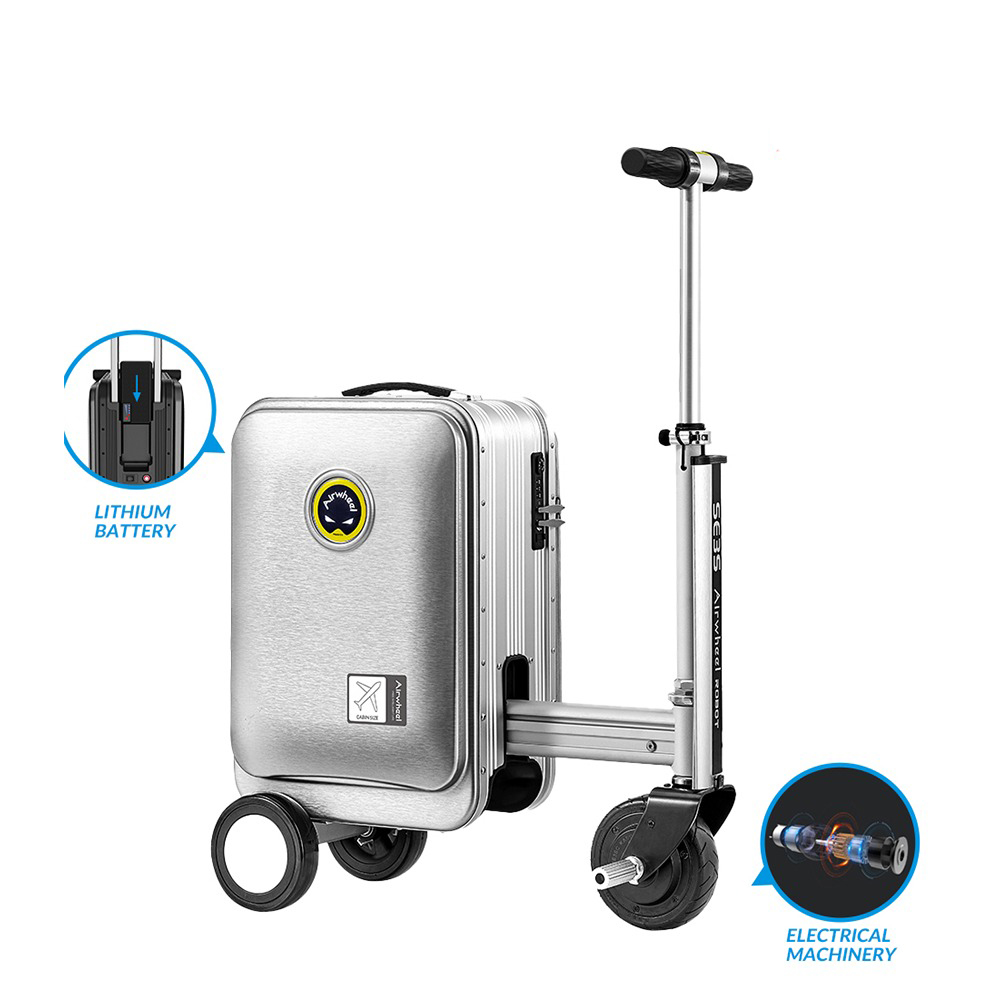 TaffGO Koper Skuter Elektrik Kabin Airwheel Style Luggage 20 Inch - SE40 Gambar produk TaffGO Koper Skuter Elektrik Kabin Airwheel Style Luggage 20 Inch - SE40