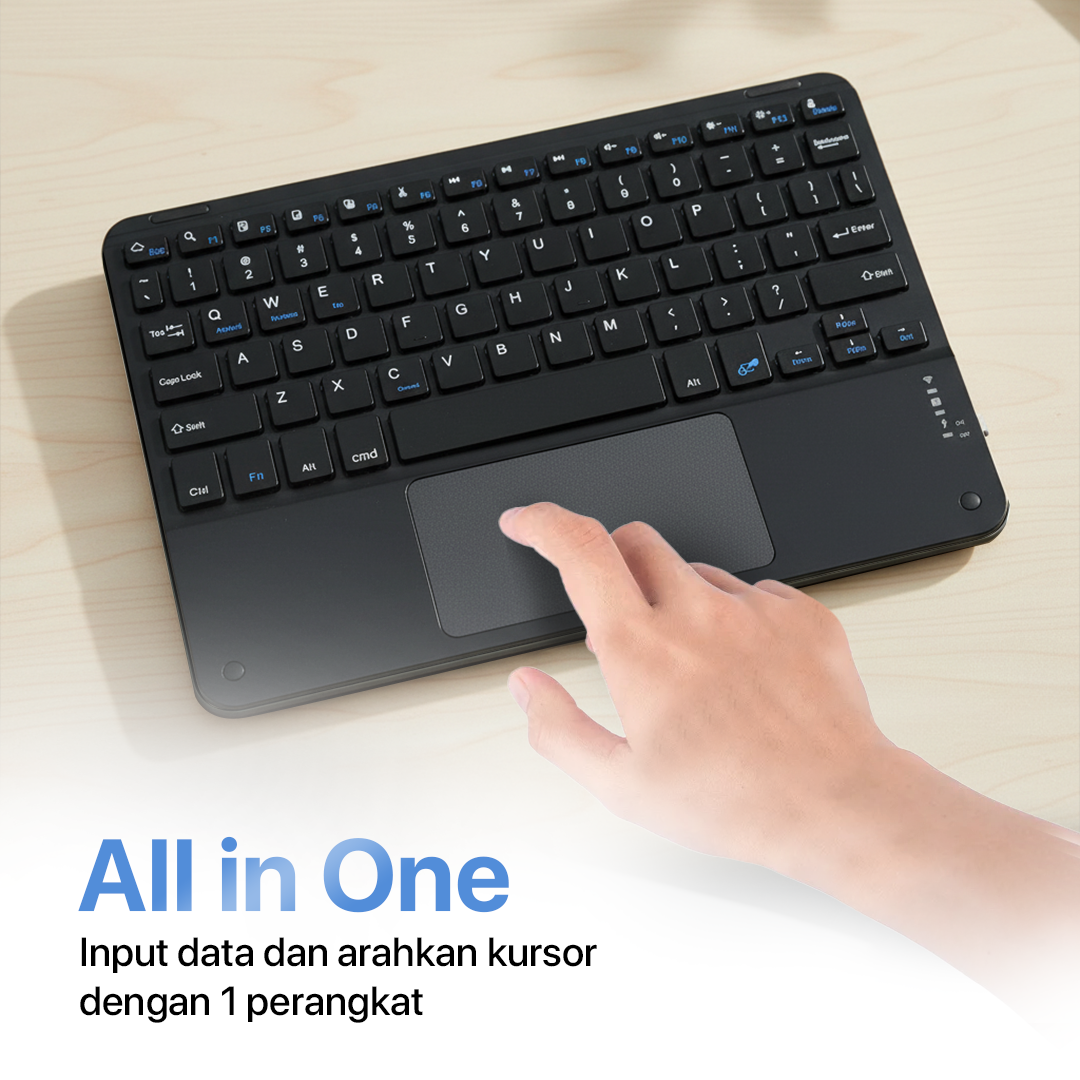 Windyoung Keyboard Wireless Mini Bluetooth Android iOS Rechargeable - WD21 Gambar produk Windyoung Keyboard Wireless Mini Bluetooth Android iOS Rechargeable - WD21