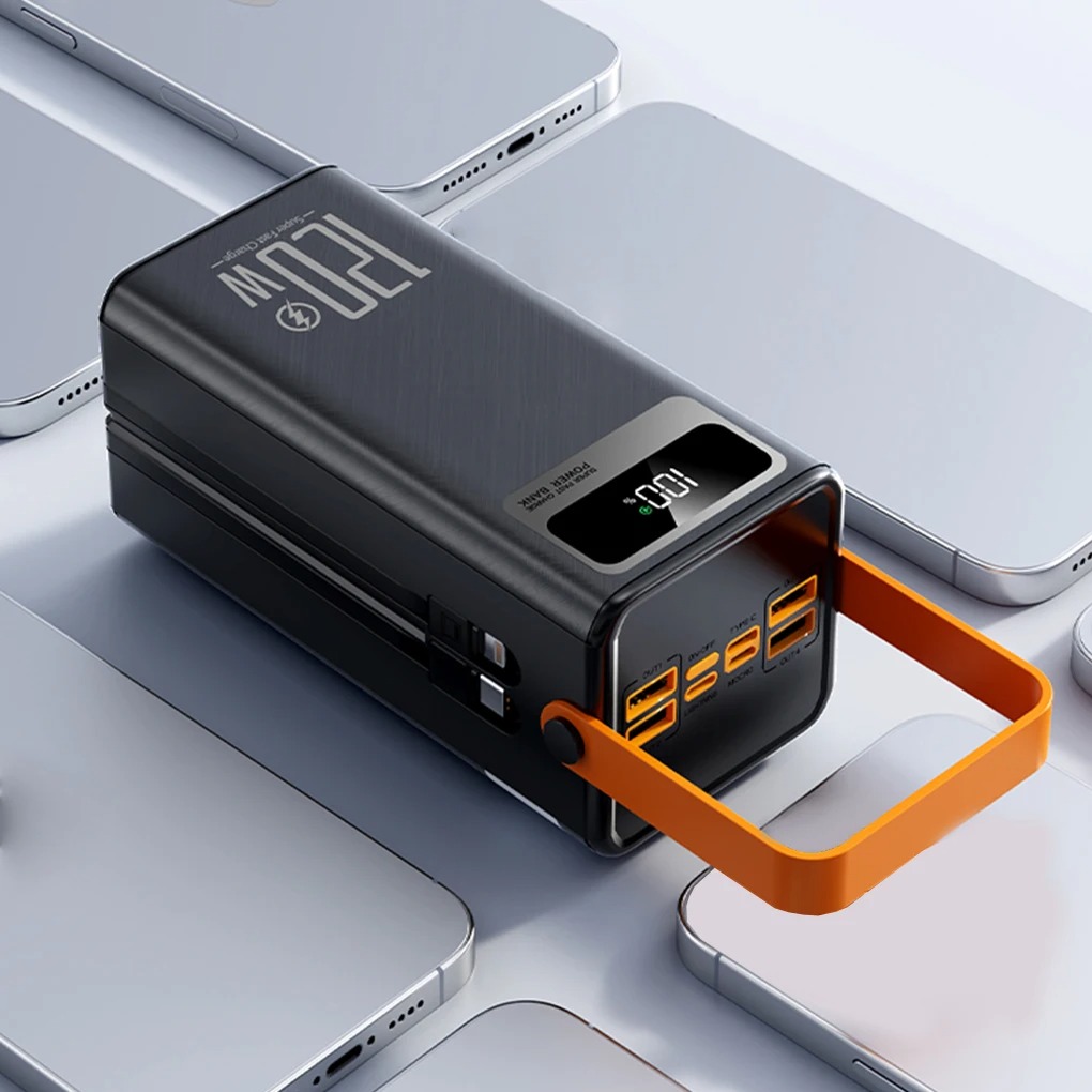 CHiRiCH Power Bank 50000mAh 120W Fast Charging Cable USB Type C 22.5W - CH550 Gambar produk CHiRiCH Power Bank 50000mAh 120W Fast Charging Cable USB Type C 22.5W - CH550