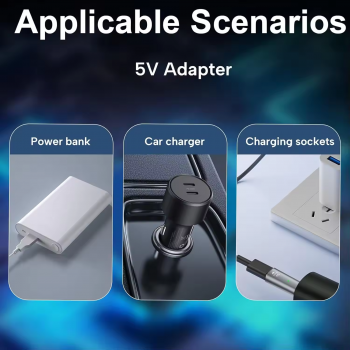 Gambar produk TUBRAN OTG Adapter Type C Female to Philips Shaver Electric Razor 5V - A00395