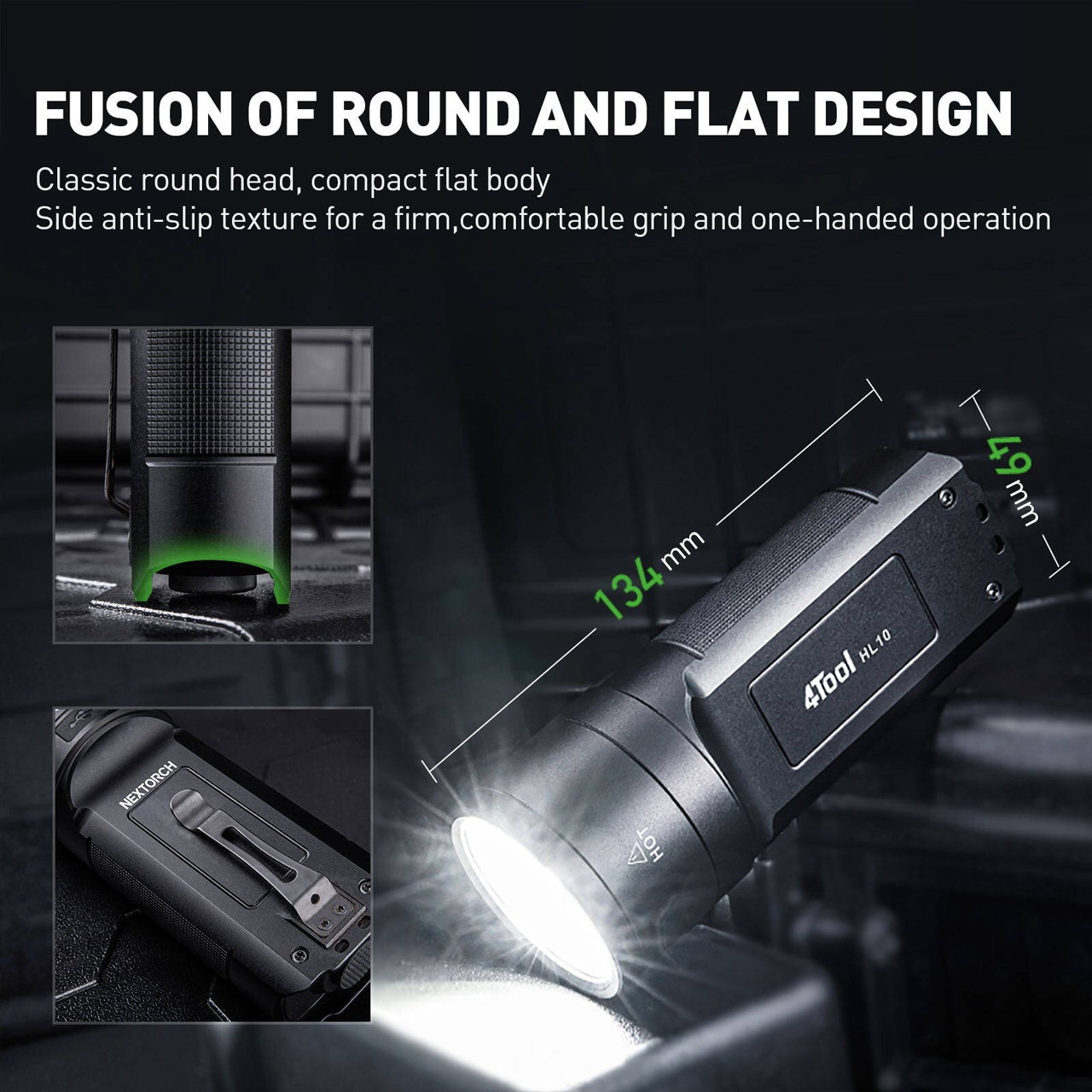 Gambar produk NEXTORCH Lampu Senter LED Bright Tactical USB Type C 10000 Lumens - HL10