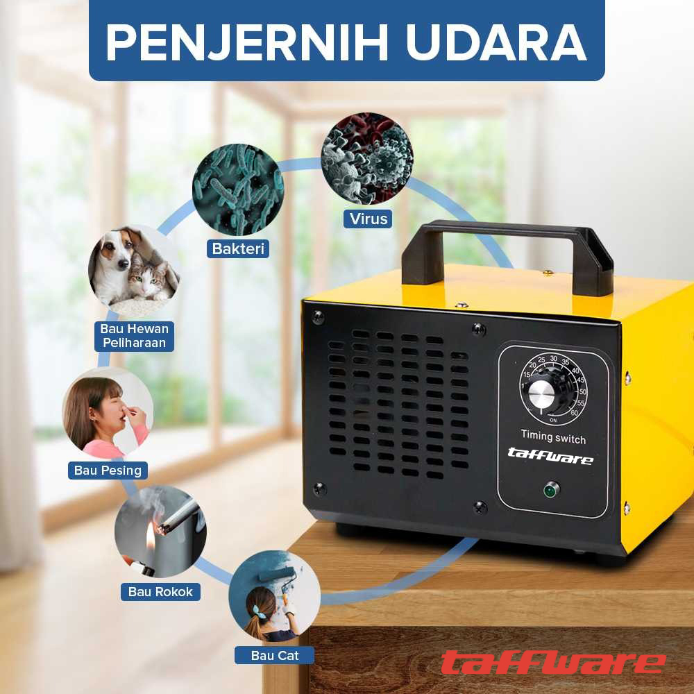 Taffware Alat Penghasil Ozone Ozonizer Generator 36G 220V - HF258 Gambar produk Taffware Alat Penghasil Ozone Ozonizer Generator 36G 220V - HF258