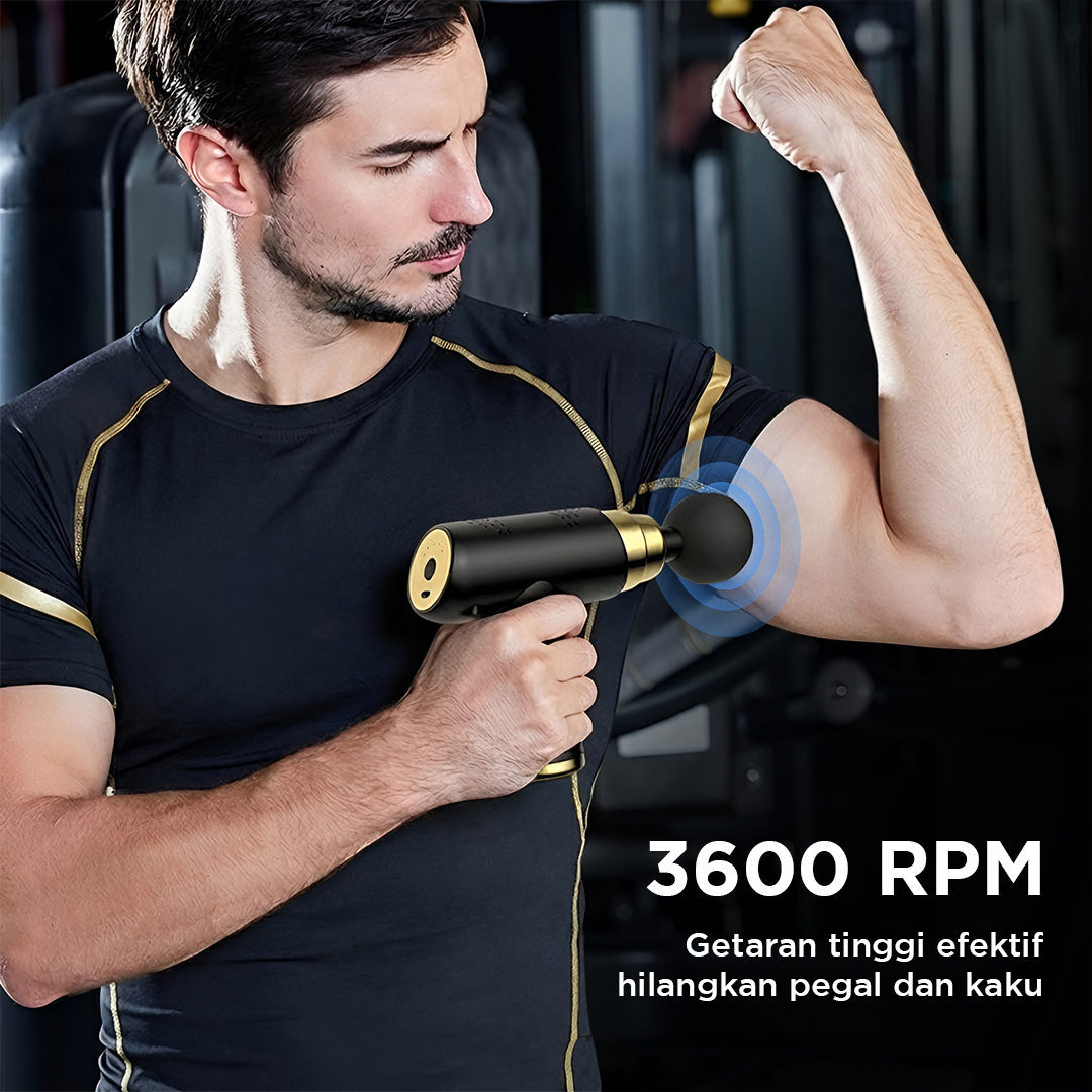 MINI.I Alat Pijat Elektrik Pundak Punggung Massage Gun 3600RPM - SK-368 Gambar produk MINI.I Alat Pijat Elektrik Pundak Punggung Massage Gun 3600RPM - SK-368