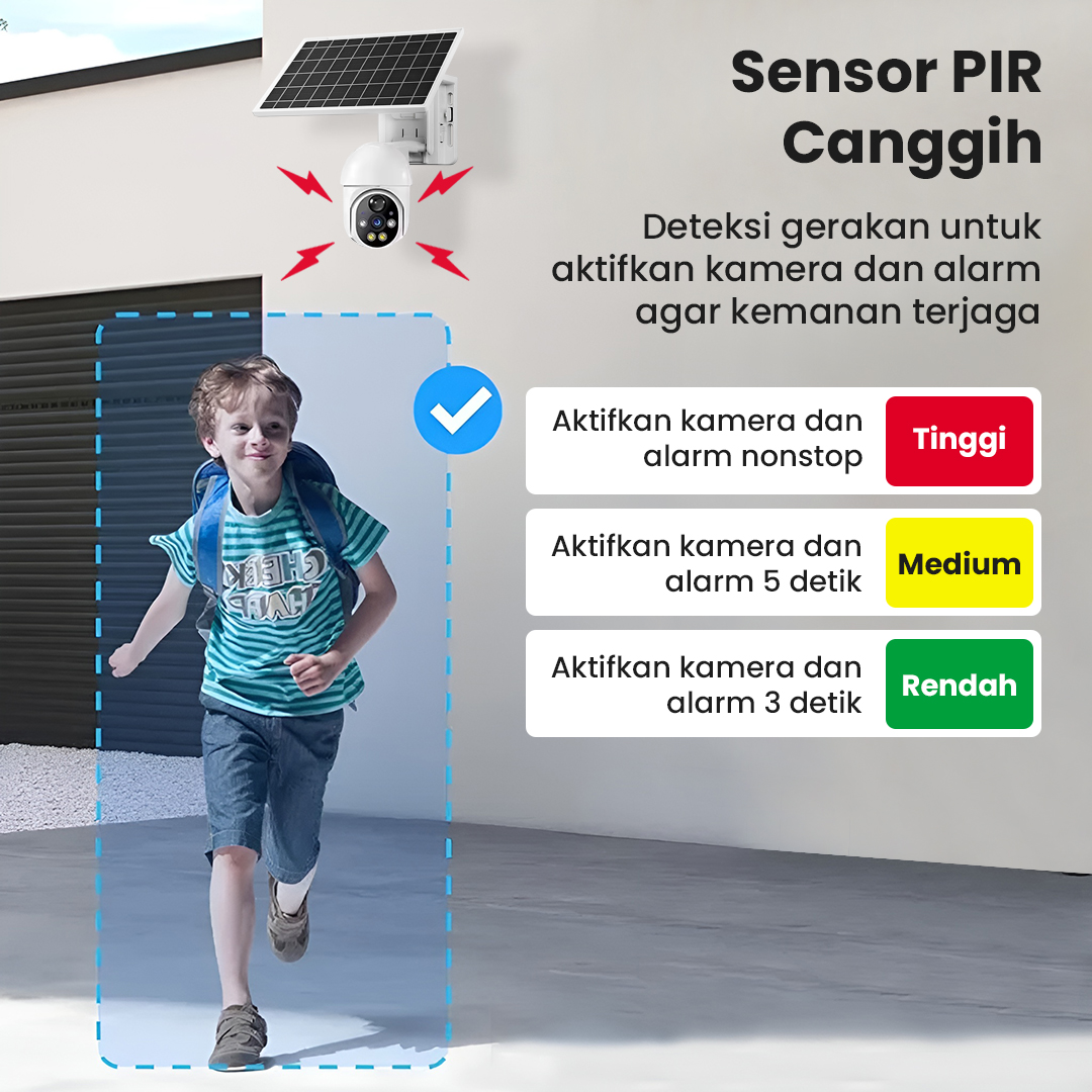 Xiaovv Kamera CCTV Tenaga Surya WiFi Outdoor PIR FHD 1080P 2MP IP65 - XVV-1120S-P6 Pro Gambar produk Xiaovv Kamera CCTV Tenaga Surya WiFi Outdoor PIR FHD 1080P 2MP IP65 - XVV-1120S-P6 Pro