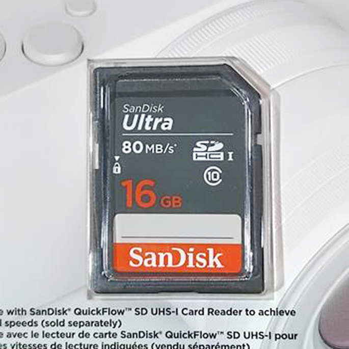 SanDisk Ultra SDHC UHS-I Class 10 SD Card (80MB/s) 16GB - SDSDUNS-GN3IN Gambar produk SanDisk Ultra SDHC UHS-I Class 10 SD Card (80MB/s) 16GB - SDSDUNS-GN3IN